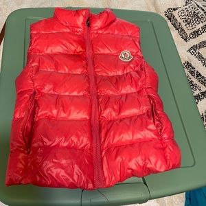 Fuchsia pink moncler vest kids size 8